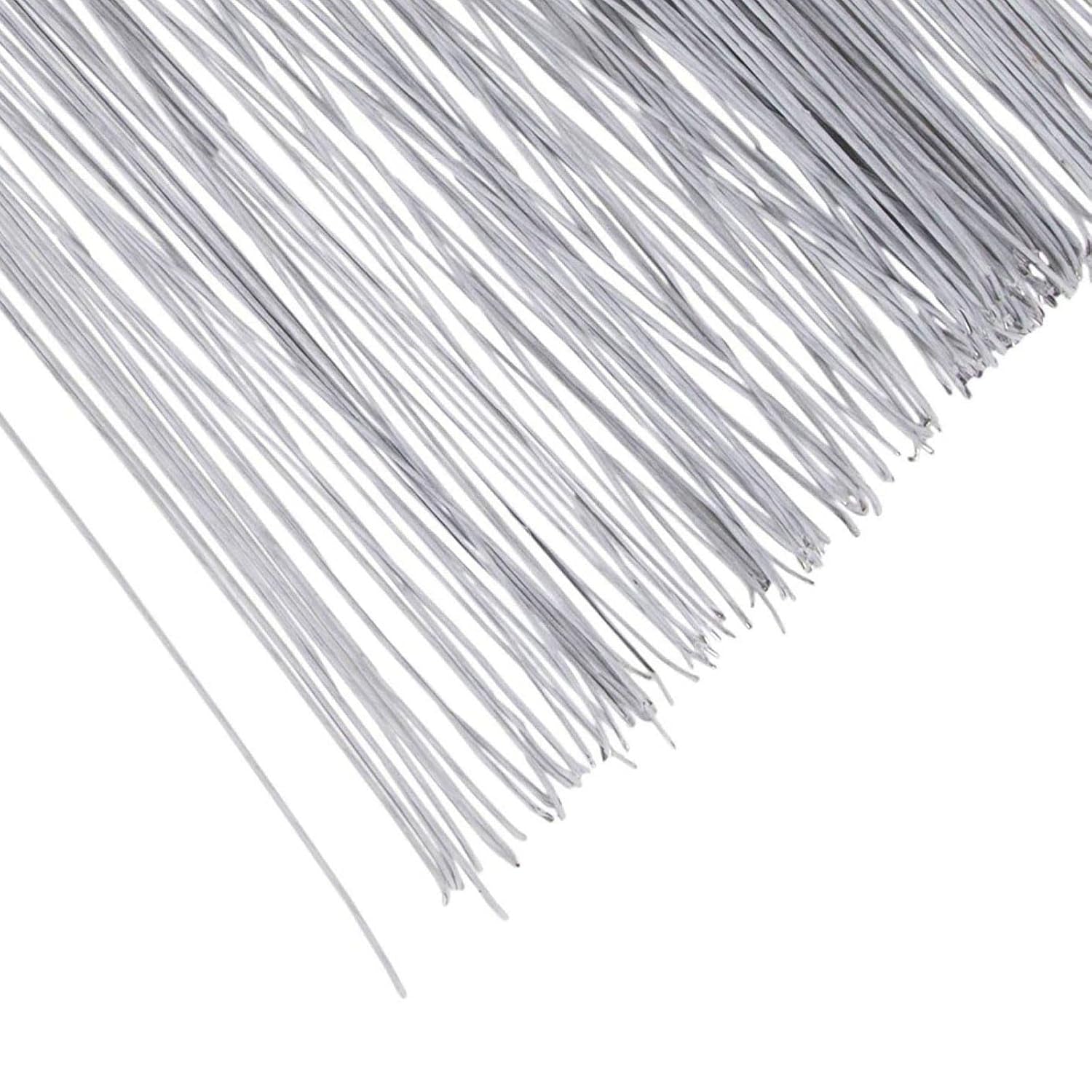 300 Pieces White 22 Gauge Floral Wire Stems for DIY Crafts, Artificial Flower Arrangements (16 In)