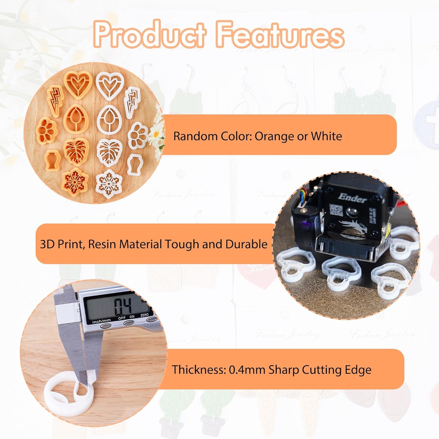 Mushroom Polymer Clay Cutters - 10 Pcs 3D Clay Cutters for Earrings Making, Boho Mushroom Clay Cutters for Polymer Clay Jewelry, Cute Clay Jewelry Cutters Polymer Clay Earring Cutters