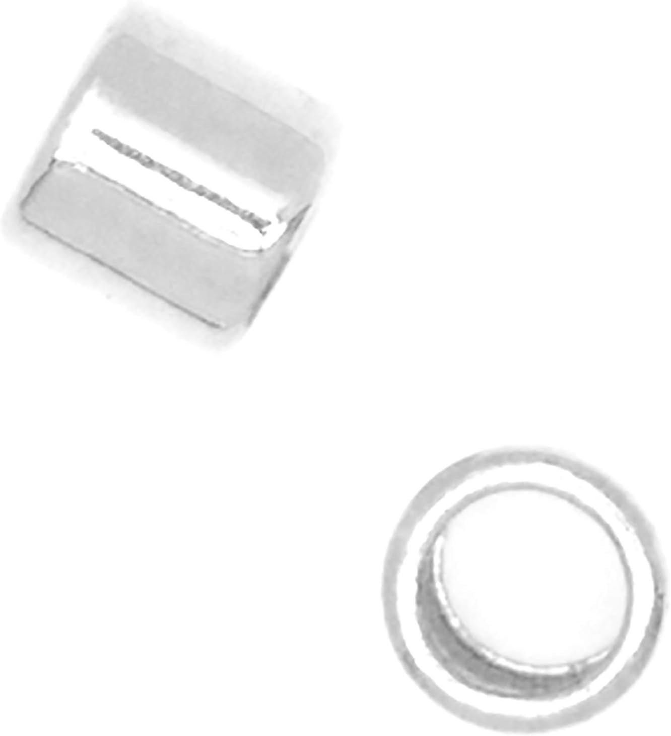 DIY 2Mm Sterling Silver Crimp Bead - 50Pc