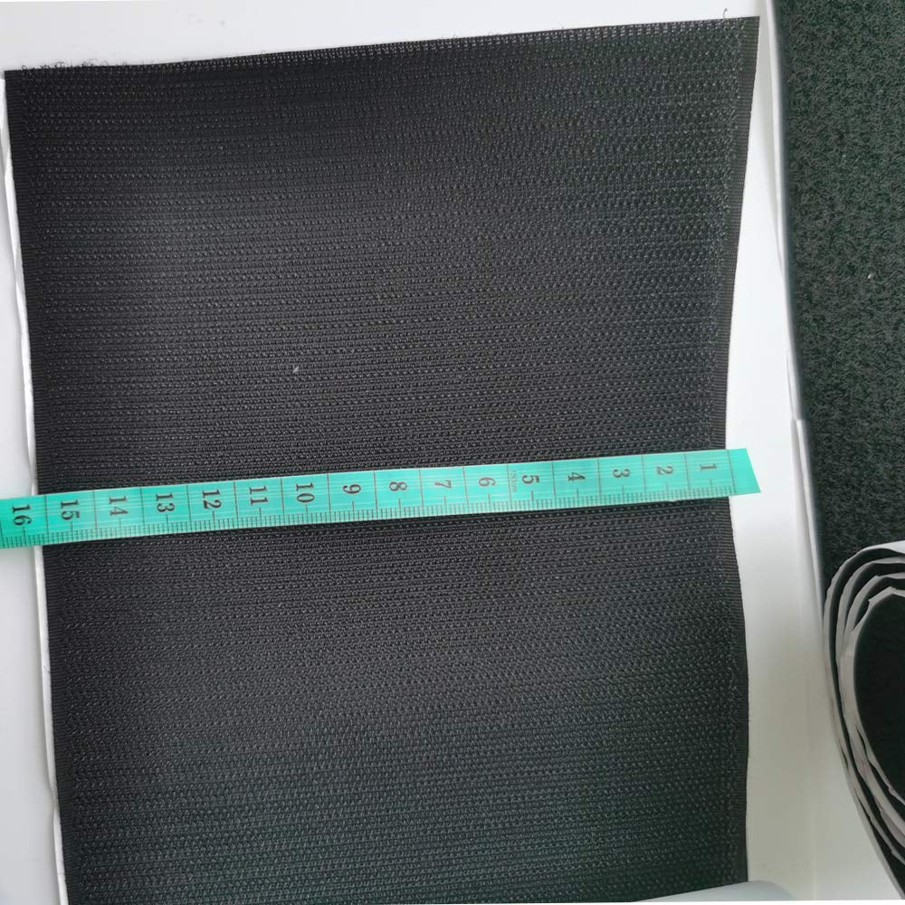 6 Inch Width Self Adhesive Hook and Loop Fastening Tape Heavy Duty Strips 1 Yard (Black, 6 Inch X 1.1 Yard)