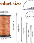 Upholstery Sewing Thread Kit,3 Rolls Upholstery Thread Heavy Duty Nylon Thread with 7 Pcs Leather Needles for Hand Sewing for Upholstery Leather Canvas Bags Sofa Furniture(3 Colors)