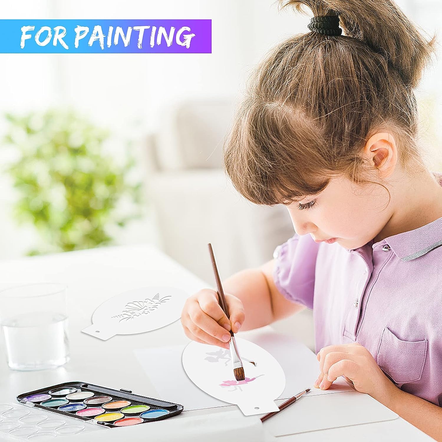 20 Pieces Face Paint Stencils, Reusable Body Painting Stencils Makeup Painting Templates Temporary Tattoos Stencils for Kids Halloween Holiday Party Makeup Body Art Painting