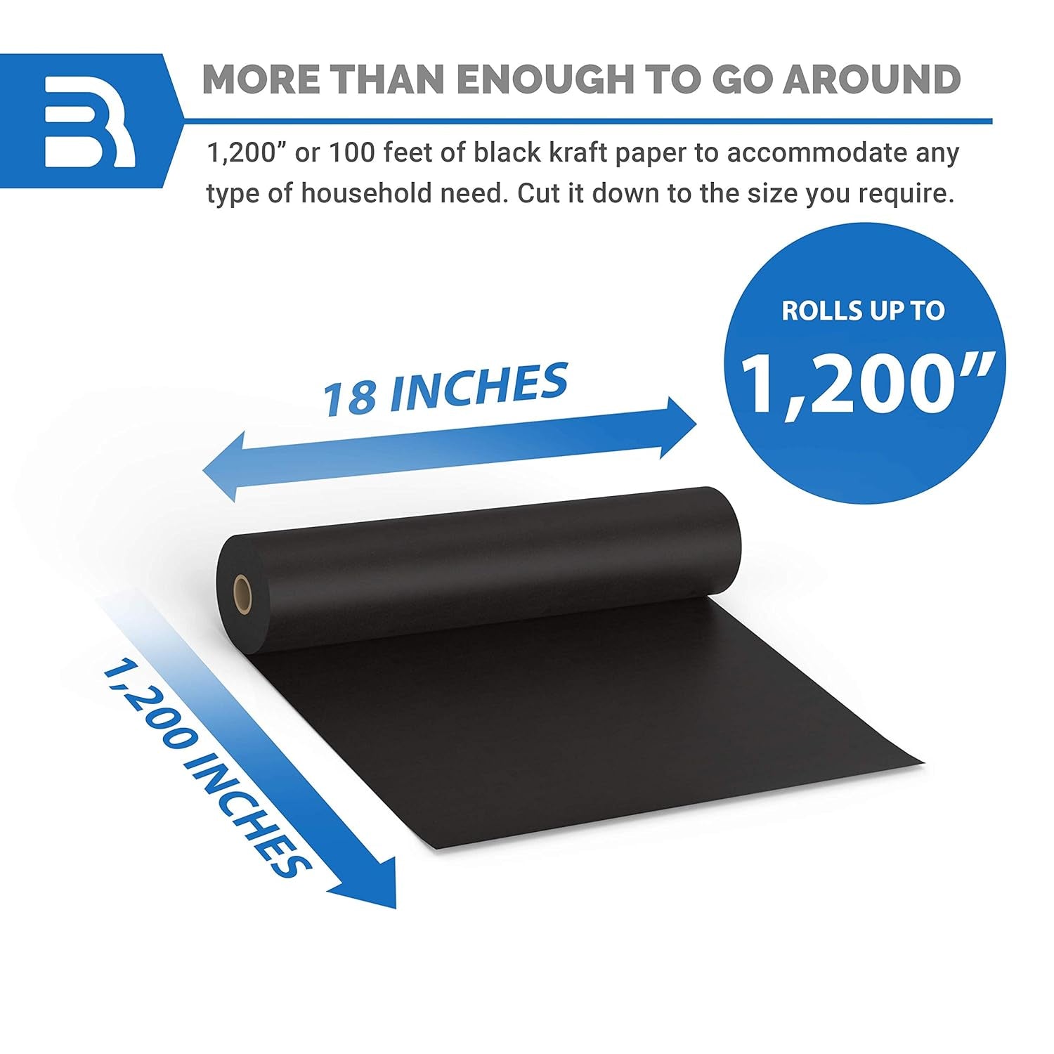 Crafts Paper Roll - Paint Paper - for Wall Art Craft Easel - Easel Paper - Bulletin Board Decoration - Bulletin Board Paper - Gift Wrapping - Kids Crafts - Made in USA - 18" X 100' (1200")