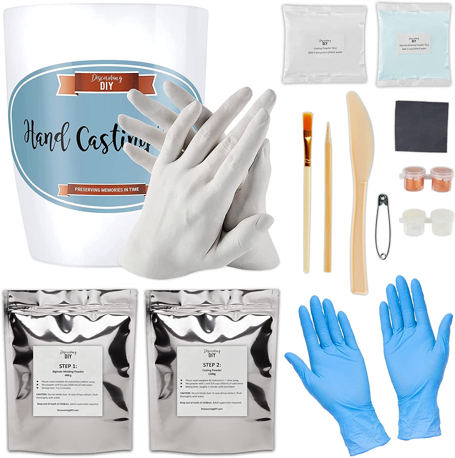 Hand Casting Kit Couples - Hand Mold Kit Couples, Wedding Engagement Gifts for Couples Husband Wife, Girlfriend Boyfriend