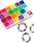 Pony Beads, 3,300 Pcs 9Mm Pony Beads Set in 23 Colors with Letter Beads, Star Beads and Elastic String for Bracelet Jewelry Making by