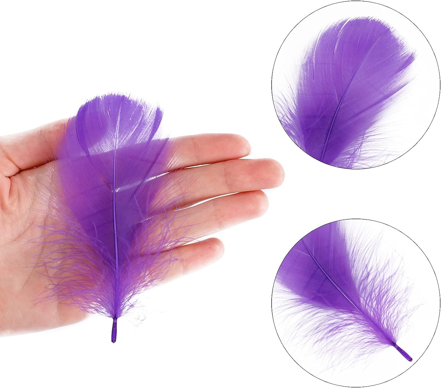 300Pcs Colorful Feathers 3-5 Inches Bulk Feathers Assorted Colors for Crafts DIY, Art Projects, Party Decorations, Dream Catchers