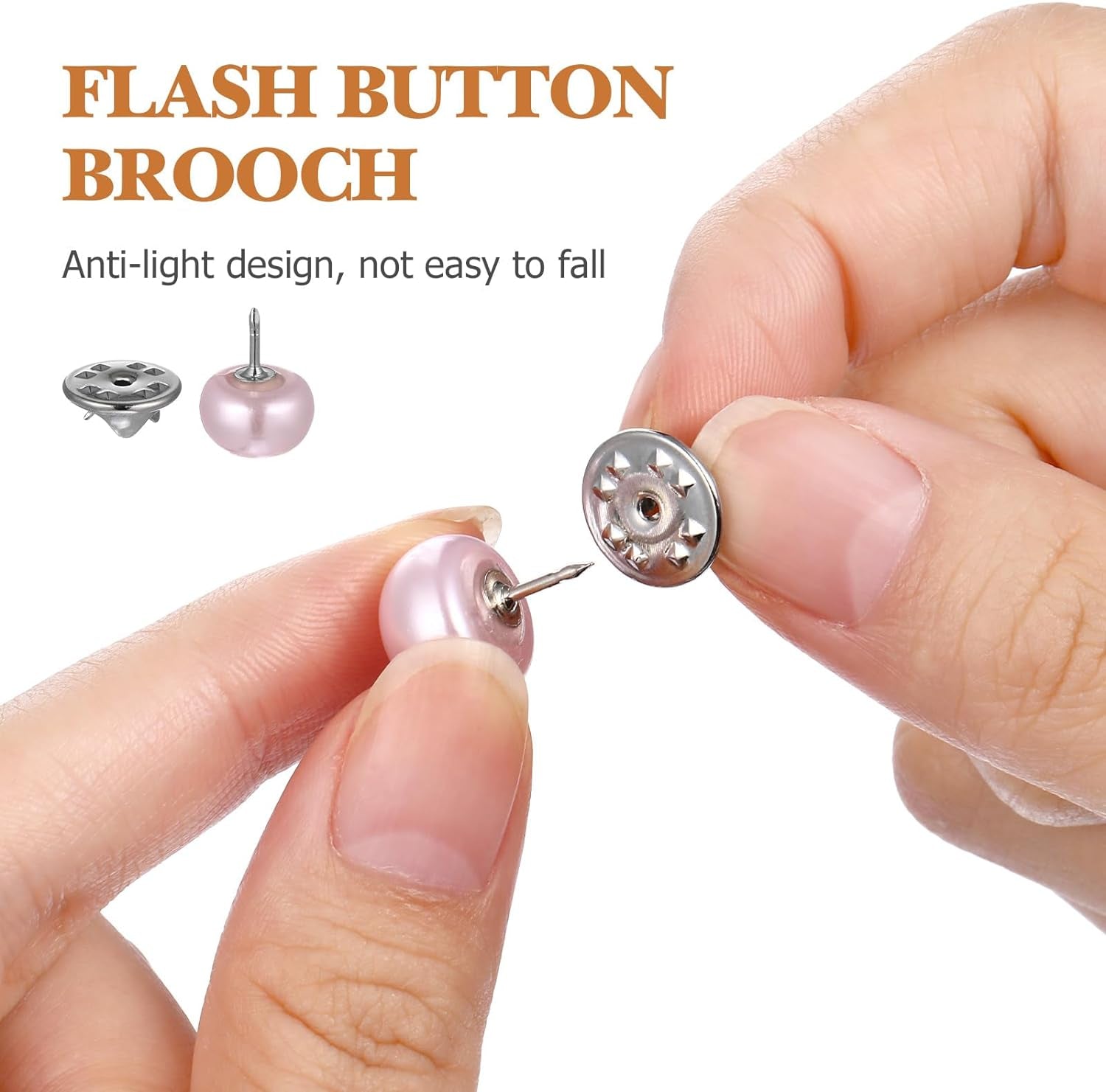 Women Shirt Brooch Pins: 25Pcs Pearl Cover up Button Pin Safety Brooch Buttons - No Sew Metal Tie Tacks Clips for Clothing Dress Supplies Decoration