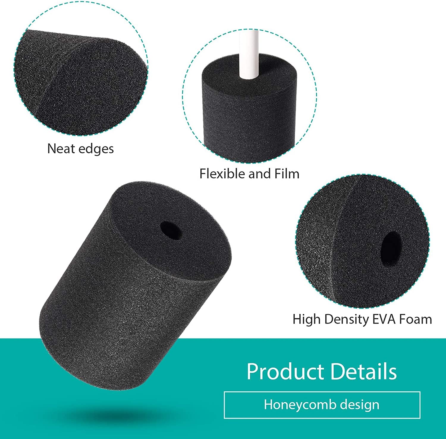 Cup Turner Foam Black Cup Turner Inserts for Tumbler Cup Elastic Sponge for Tumblers Crafting 10 Oz to 40 Oz (4)