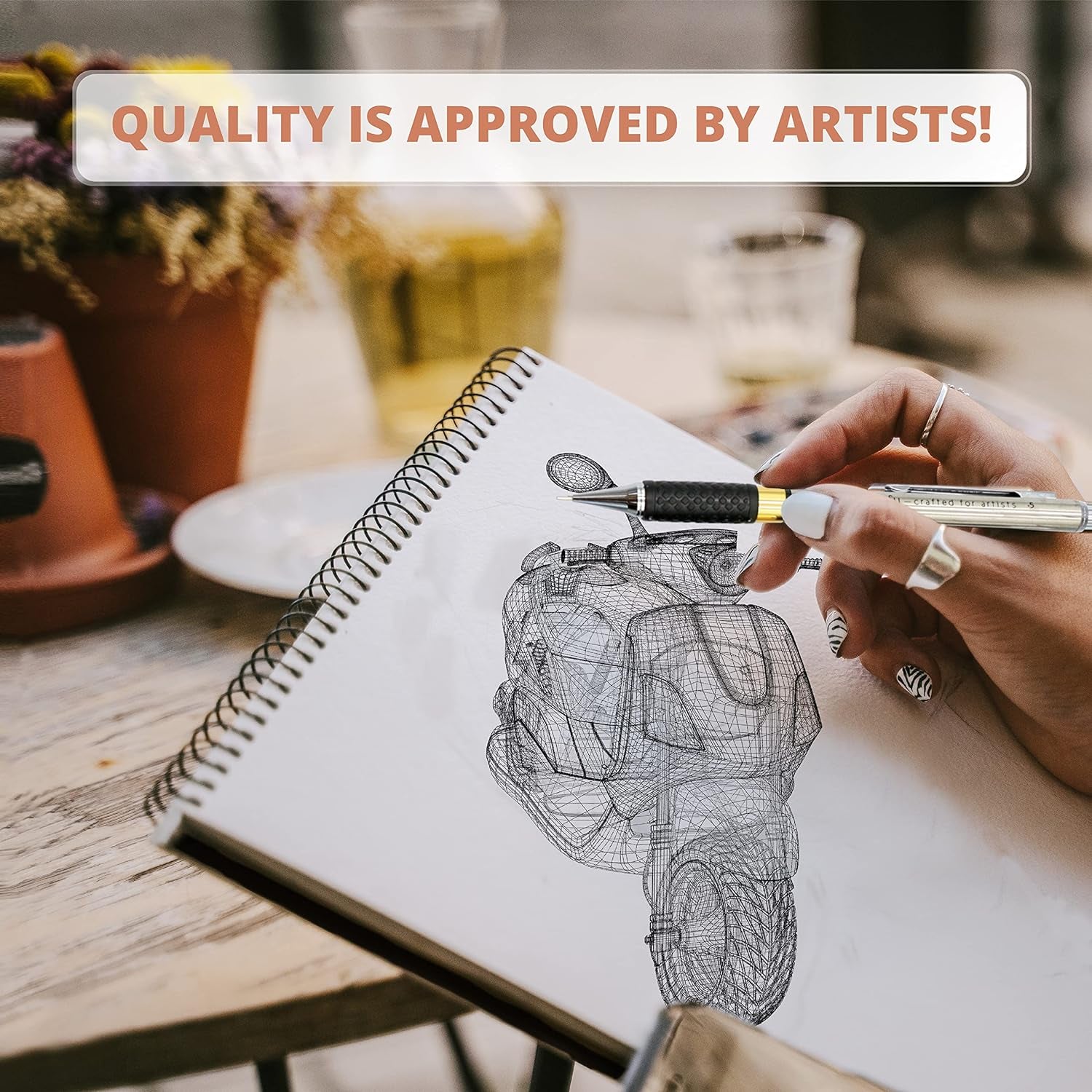 Multimedia Sketchbook 100 Sheets | Mixed Media Paper for Drawing & Painting | Drawing Paper for Artists, Beginners & Kids | Sketchbook Mixed Media for Acrylic, Watercolor, Graphite & More