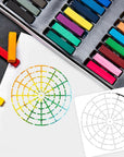 15 Pieces Mandala Dot Painting Tool Stencils Set, 8/12/16 Segment 3/4/5/6/8 Inches Reusable Mandala Stencil Template for Rock Wood Canvas DIY Painting Art Projects