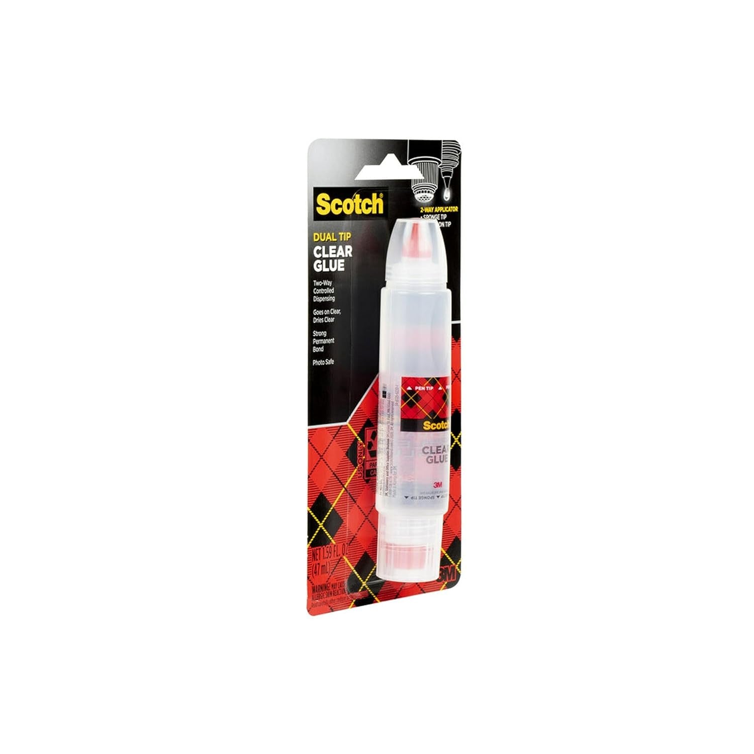 Clear Glue in 2-Way Applicator, 1.6 Oz, Photo Safe and Non-Toxic (6050)