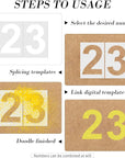 8 Inch Large Number Stencils Set 0-9 Address Number Stencil Reusable Plastic Digital Stencils Templates for Cake Stencil Address Number Painting Stencils Templates