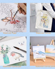 Watercolor Paint Set 50 Vivid Colors, Travel Watercolor Kits with Palette, Brush, Sponge, Ideal for Adults, Kids, Hobbyists, Paingting Lovers, Art Supplies