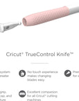 Truecontrol Knife Kit - for Use as a Precision Knife, Craft Knife, Carving Knife and Hobby Knife - for Art, Scrapbooking, Stencils, and DIY Projects - Comes with 5 Spare Blades - [Rose]