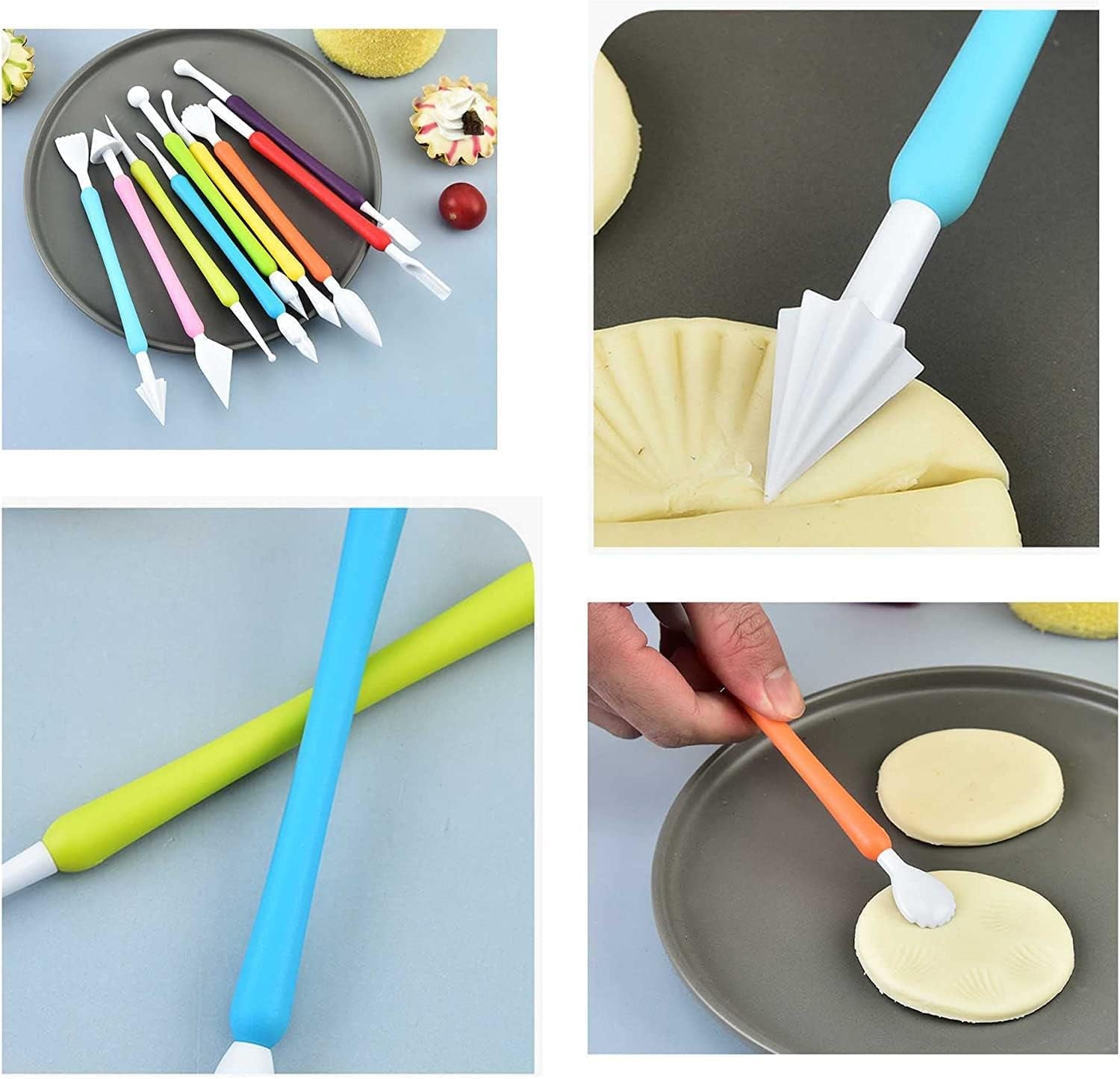 Air Dry Clay Sculpting Tools, Modeling Shaping Embossing for Kids and Adults,Polymer Clay Tools,Pottery Tools Kit 19Pcs