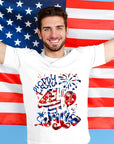 4Th of July American Flag HTV Vinyl - 10 Pcs 12Inches X10 Inches US Flag Patterned HTV Patriotic HTV Heat Transfer Vinyl Red White Blue HTV Iron on Vinyl Compatible with Cricut/Cameo