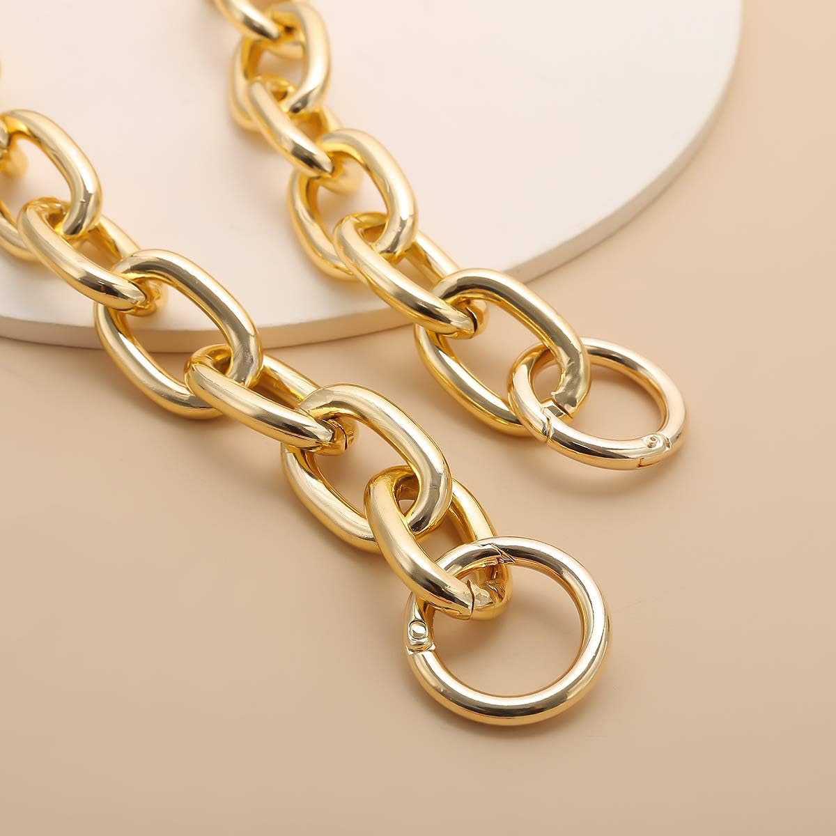Gold Chunky Purse Replacement Chains Paper Clip Chain for Handbag Bag Shouder Handle Strap Chain DIY Purse Decoration Accessories Heavy
