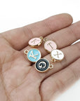 104PCS Letter Charms for Jewelry Making Charm for Bracelet Initial Charms Double Sided Alphabet Charms for Necklace Bracelet Jewelry Making