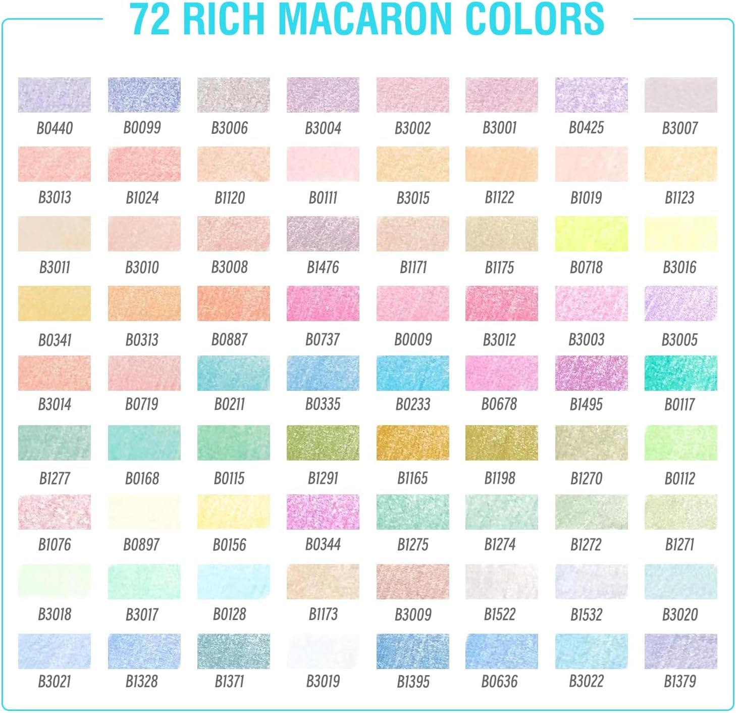 72 Macaron Pastel Colored Pencils Set Soft Core Macaron Colors for Adults Coloring Books Kids Beginners Blending Shading Sketching