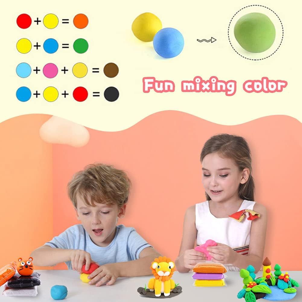 36 Colors Air Dry Clay,Magic Modeling Clay with Tools,Ultra Light DIY Modeling Clay for Kids,Children,Diy Crafts,Creative Art Crafts