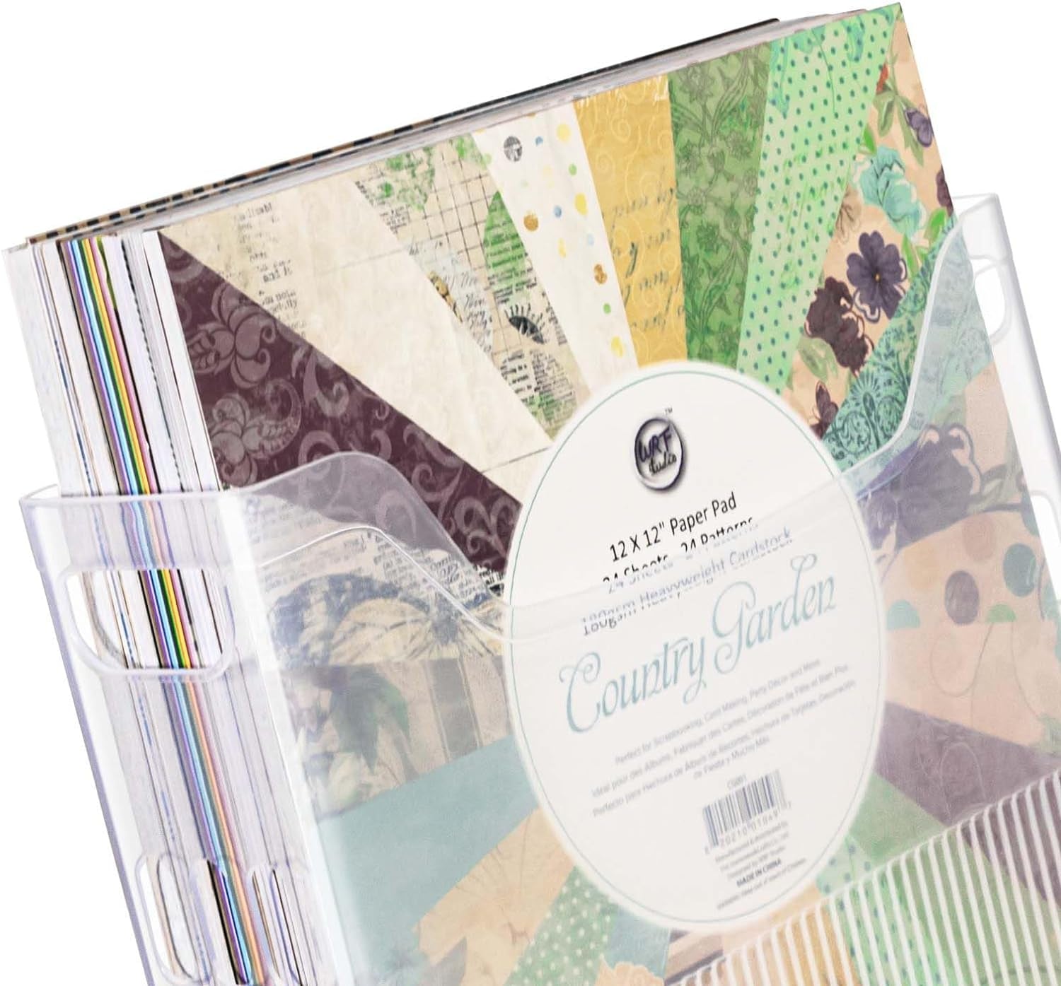 12X12 Paper Storage Organizer, Scrapbook Paper Storage Organizer, Scrapbook Storage Bin for 12" X 12" Paper- 2 Pack