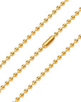Black Oxide Stainless Steel Ball Chain Necklace - 3.2Mm, 29.5"