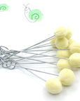 100 Packs Wool Daubers Ball Brush Leather Dye Tool with Metal Handle for DIY Crafts Projects
