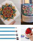 19PCS Mandala Dotting Tools Set with a Zipper Storage Bag for Painting Rocks,  Mandala Stencil Ball Stylus Paint Tray Set
