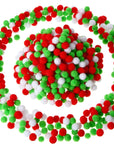 500 Pcs 0.5 Inch Polypropylene Pompoms for Craft Making, Small Pom Poms Balls Art and Craft DIY Decorations(Green)