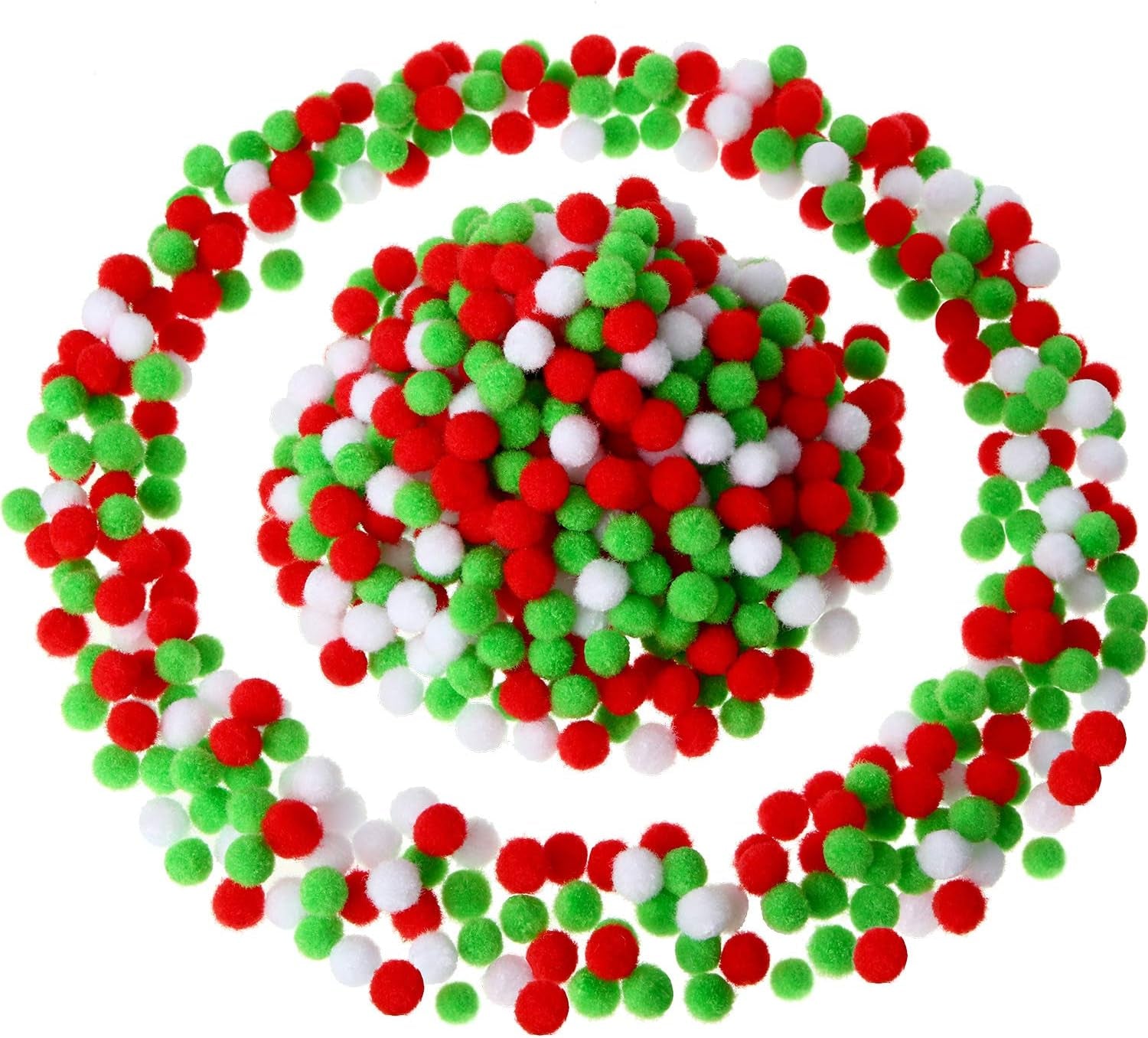 500 Pcs 0.5 Inch Polypropylene Pompoms for Craft Making, Small Pom Poms Balls Art and Craft DIY Decorations(Green)