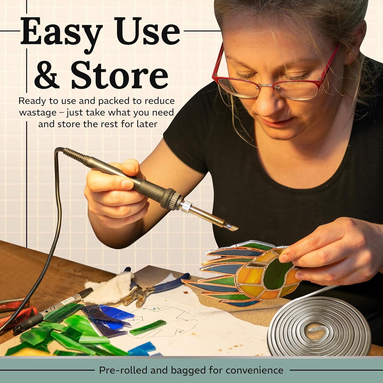 3/16" round U Lead Came for Stained Glass – 6 Ft Lead U Hobby Came by