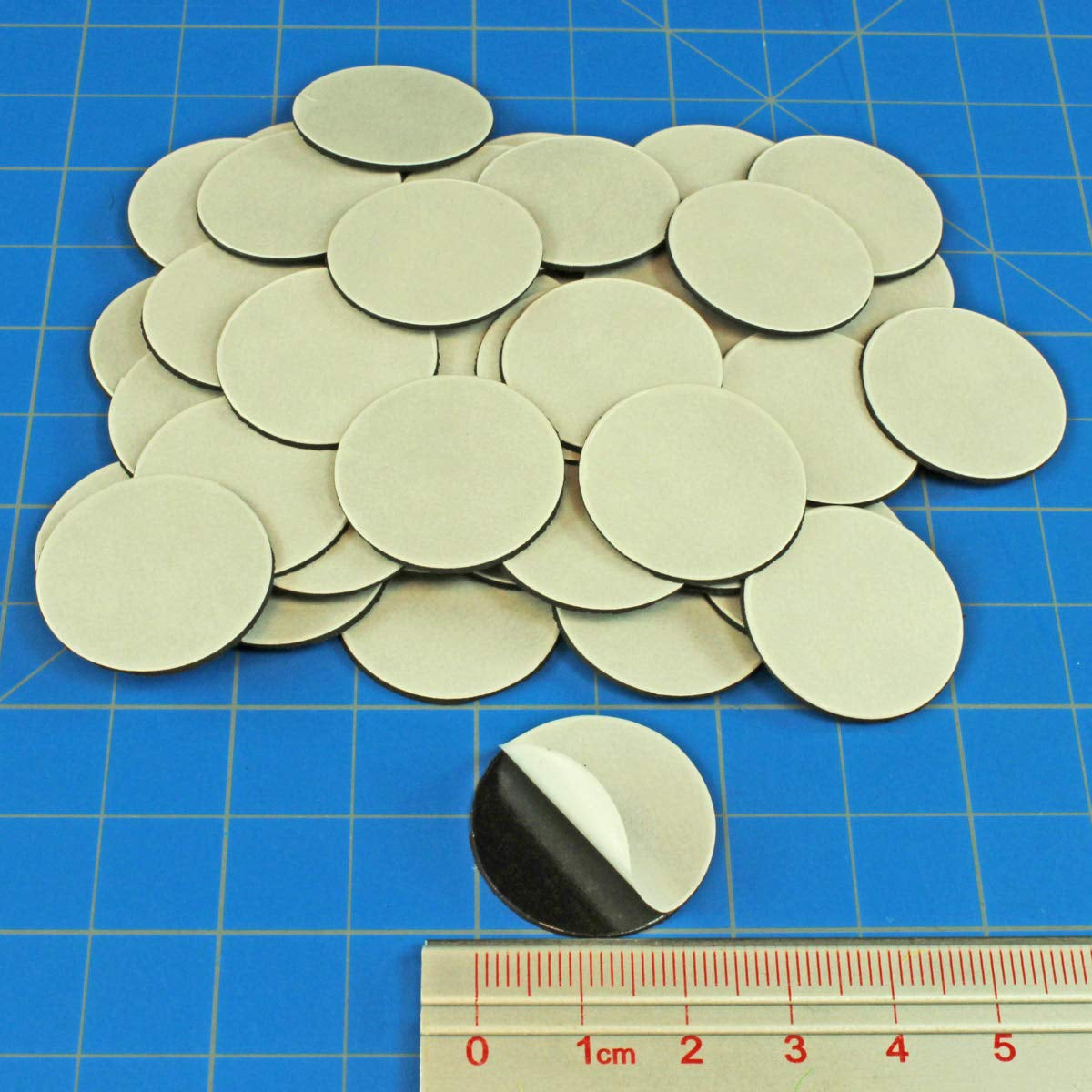 25Mm Circular Heavy Duty Flexible Magnet with Adhesive Backing (50)