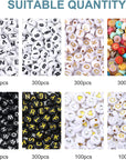 2000Pcs Letter Beads for Bracelets, 9 Color round Alphabet Number Beads with 1 Roll Elastic String for Bracelet Necklace Jewelry Making Supplies (7X4Mm)