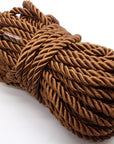 U Pick 10Yds 5Mm 3 Braided Cord Decorative Twisted Satin Polyester Twine Cord Rope String Thread Shiny Cord Choker Thread (15:Coffee)