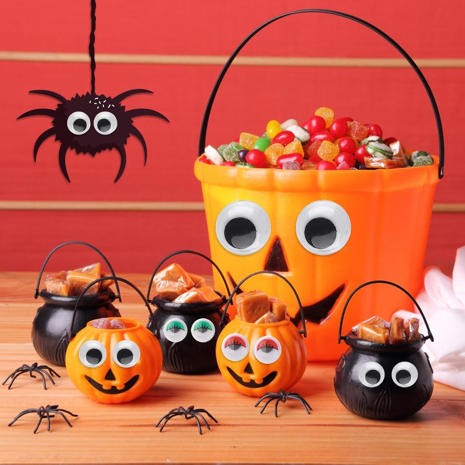 800Pcs 4Mm-12Mm Googly Eyes Self Adhesive Wiggle Eyes for Art Craft Supplies, Doll Making and Scrapbooking,7 Size