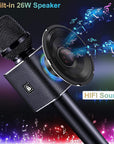 BONAOK Karaoke Microphone, Portable Wireless Bluetooth Karaoke Mic for Adults&Kids Car Home Outdoor Party, Karaoke Machine for PC/All Smartphone G50 Black
