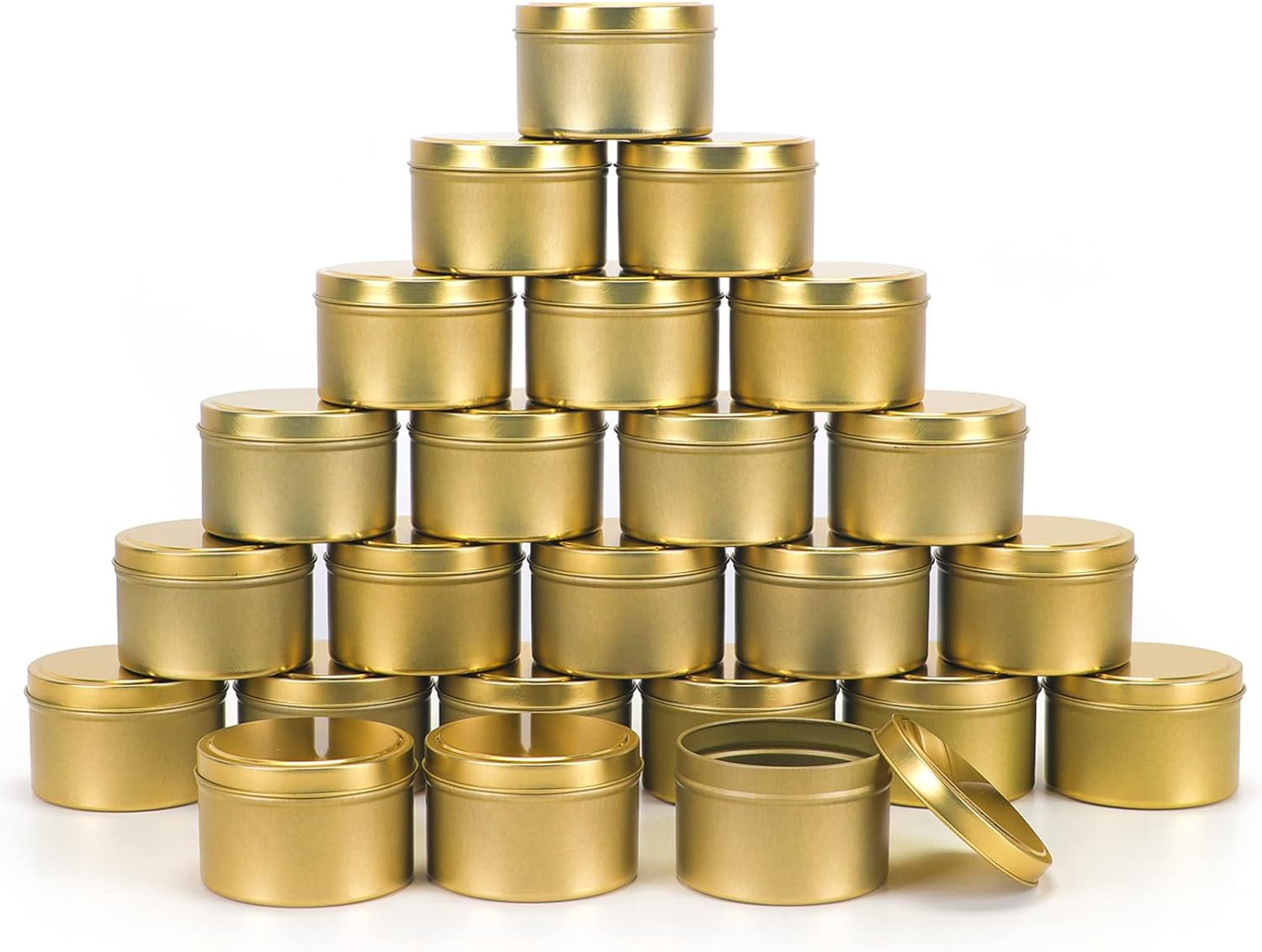 24 Pack 8Oz Candle Tins,Black Candle Tins for Making Candles Bulk,8 Oz Candle Jars,Tin Jars for Candle Making,Metal Tin Jars (BLACK)