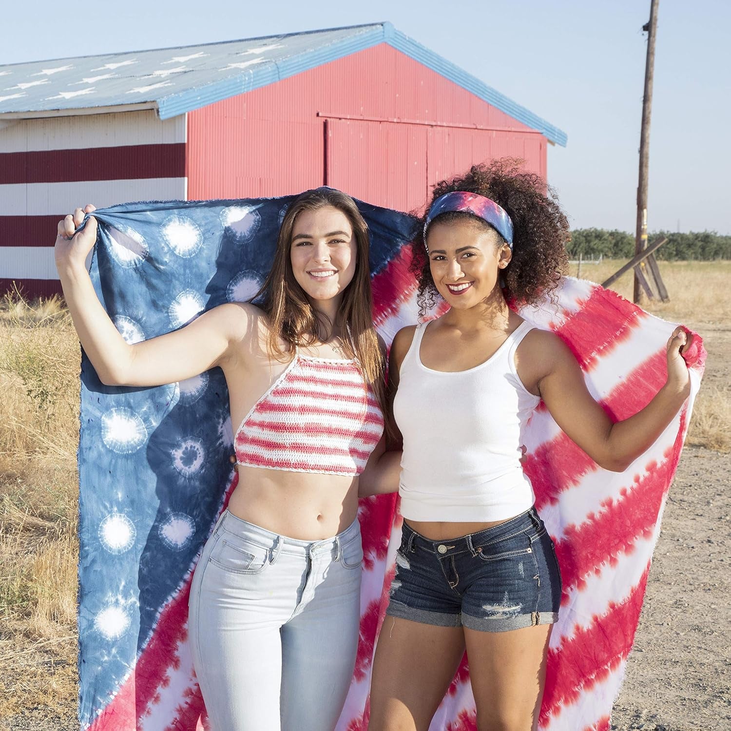 One-Step Tie-Dye Kit  Fabric Dye 40720 Fdy Med Americana Kit, 5 Color Trend, as Detailed