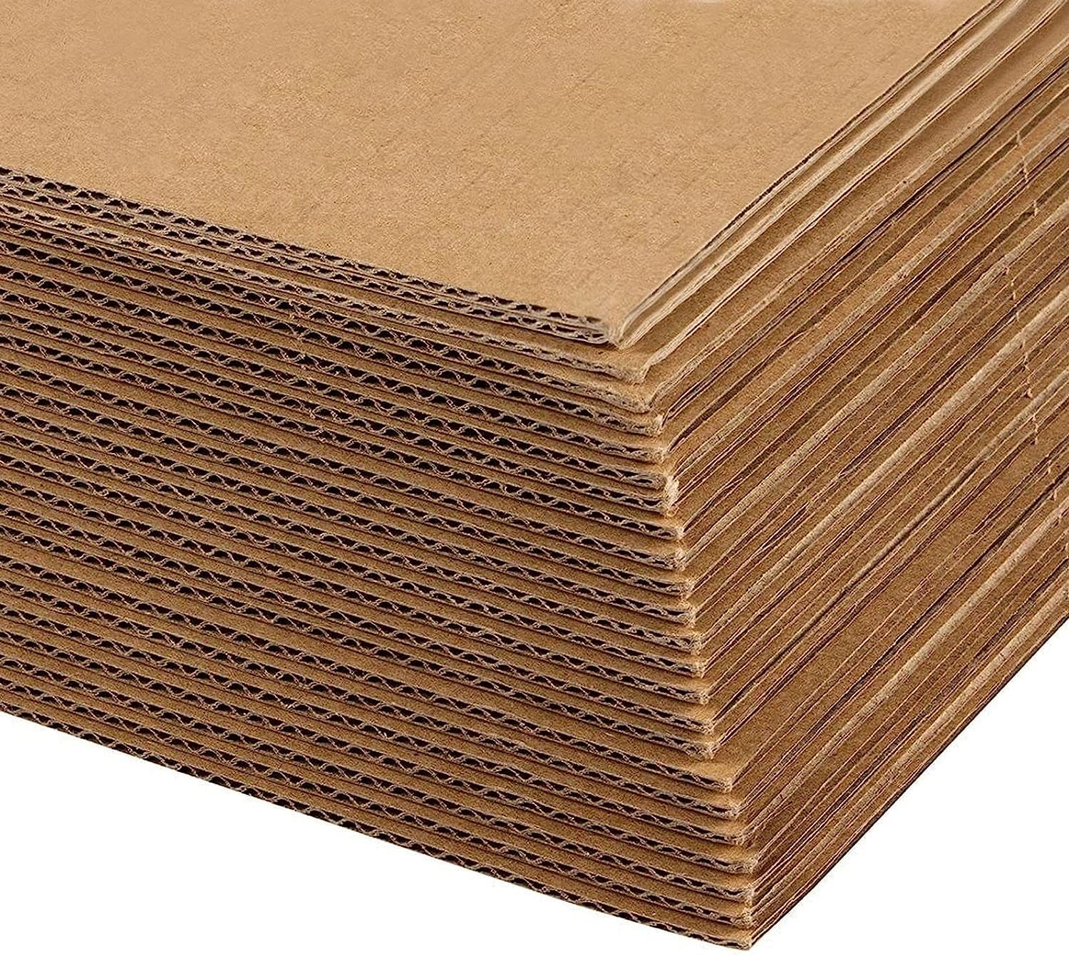 24 Pack Corrugated Cardboard Sheets 12X12, Flat Square Card Board Inserts for Packaging, DIY Crafts