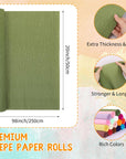 18 Rolls Crepe Paper Roll 20 Inch 8 Feet Wide Crepe Paper Streamer 70G DIY Flower Paper for Birthday Party Wedding Festival Ornament, 18 Colors