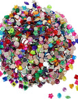 1200 Pcs Acrylic Flatback Rhinestones,12 Different Shape Gems for DIY Craft Jewels Gemstone Wedding Birthday Decoration (6-13Mm) (Acrylic)