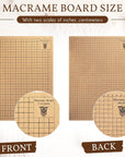 104 Pcs 12X16 Inch Macrame Board and Metal Adjustable Holder with T Pins Clips Macrame Supplies Double Sided Grids Macrame Project Board Macrame Tools for Braiding Cording Bracelet Creating