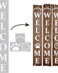 Welcome Stencil, Stencils for Painting on Wood Reusable, Own DIY Projects, Gifts and More, Easy to Use Large Letter Stencil – Horizontal and Vertical (Welcome Stencil)