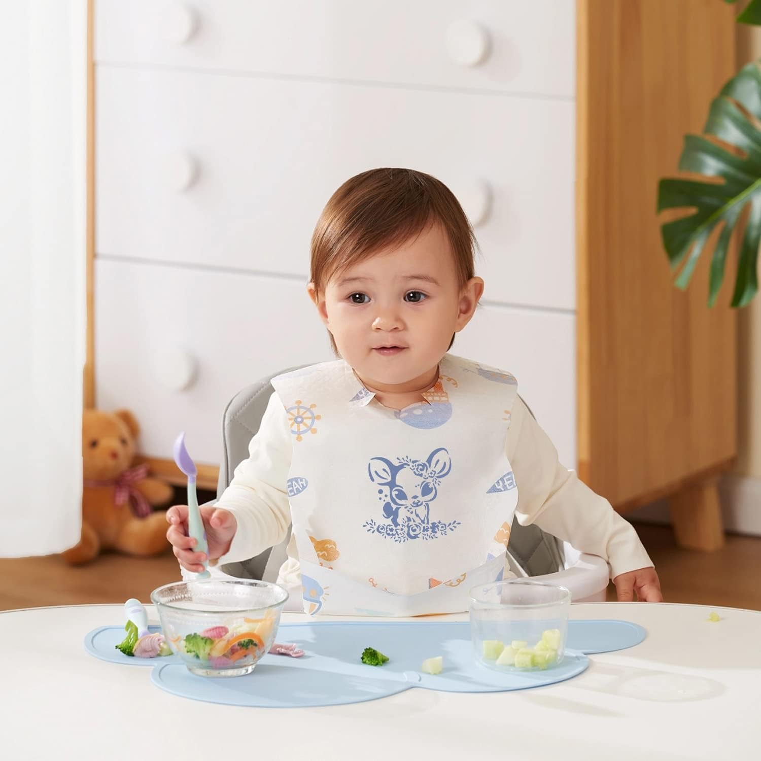 30 Pieces Baby Shower Stencils for Painting, 5 Inch Cute Onesie Stencil Reusable Mixed Phrase Painting Stencils, Small Animals Template for Painting Bodysuit Shirts Shoes Bibs Clothes