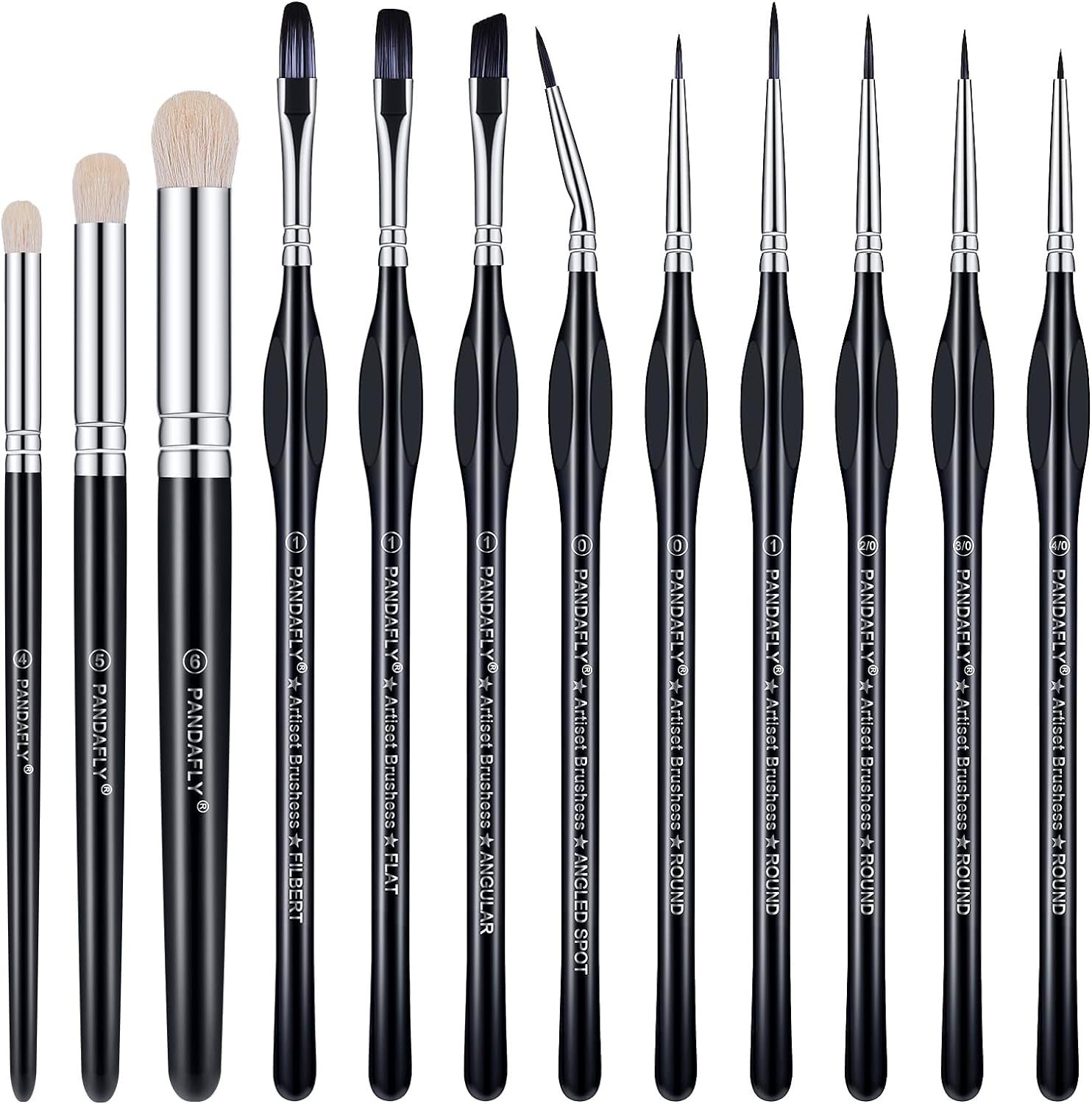 Detail Paint Brushes Set, 15Pcs Miniature Brushes for Fine Detailing & Art Painting - Acrylic, Oil, Watercolors & Paint by Number, Models, Face, Nail, Craft, Warhammer 40K