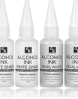 White &Pearl Alcohol Ink Set- 4 Colors for Resin Art | 2X20Ml Pearl White | 2X20Ml Sinking White Alcohol Based Ink