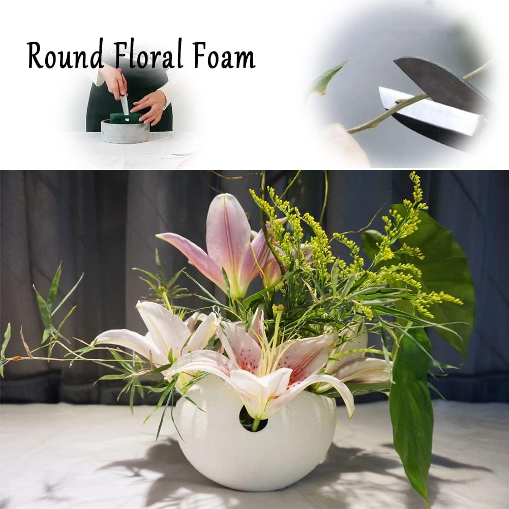 20 PCS round Floral Foam,Green Wet Foam Block,Wet Florist Floral Foam Block Flower Arrangement Supplies for Wedding Aisle Flowers,Party Decoration