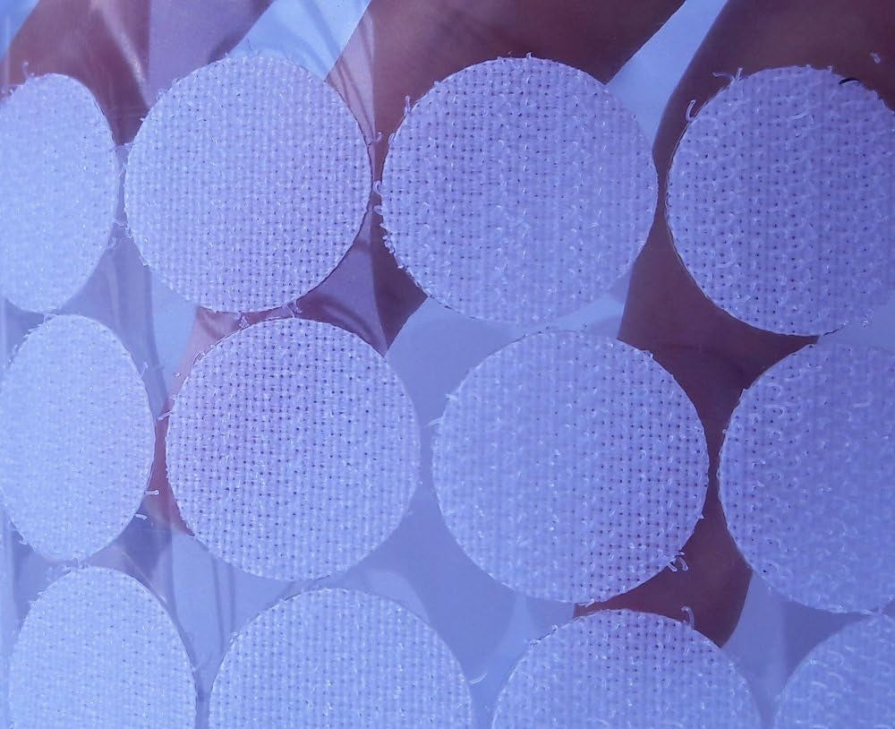 YLBFJXK 1000Pcs Sticky Back Dots Hook Adhesive Tapes, 3/4" Diameter, White2