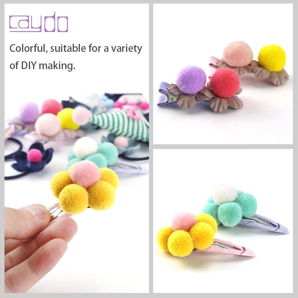 400 Pieces 1 Inch 20 Colors Pompoms Arts and Crafts Pom Poms Balls for Hobby Supplies and Creative Craft DIY Material