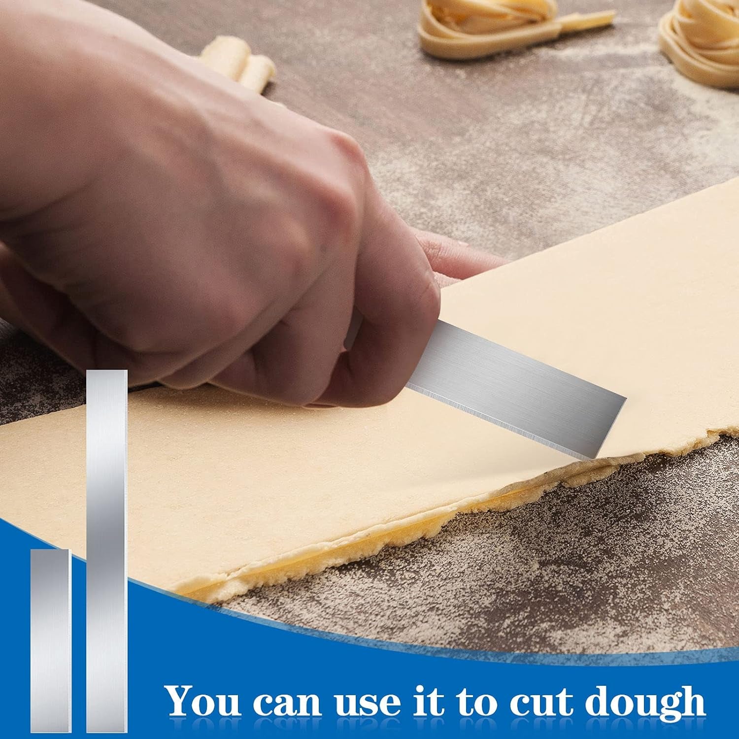 Flexible Polymer Clay Cutters 8 Inch 4 Inch Carbon Steel Blade Polymer Clay Cutting Slicing Tools for Clay DIY Shaping Modelling Sculpturing Supplies(12 Pieces)